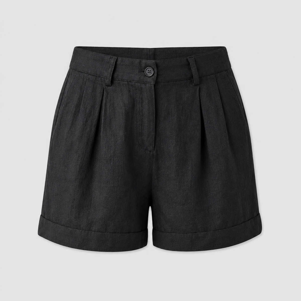 Lässiges Leinen-Sommer-Set - Schwarz